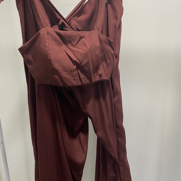 Brown 2 piece jumpsuit - Picture 1 of 1